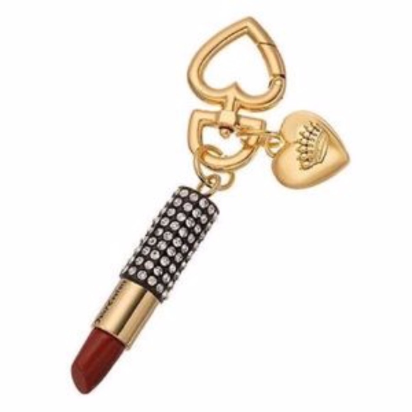 Juicy Couture Accessories - JUICY COUTURE Red Crystal Lipstick Key Chain Fob